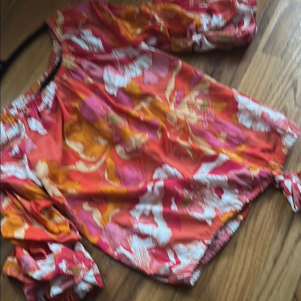 Vibrant Floral Off-Shoulder Blouse